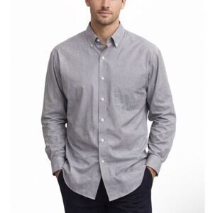 Lauren Ralph Lauren White Blue Micro Check LS Button Down Shirt Size 18 34/35